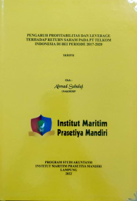 Image of Pengaruh Profitabilitas dan Levearge terhadap Return Saham pada PT. Telkom Indonesia di BEI Periode 2017-2020