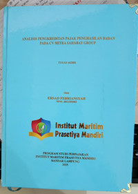 Image of Analisis Pengkreditan Pajak Penghasilan Badan Pada CV MITRA SAHABAT GROUP