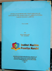 Image of Optimalisasi Proses Muat Batu Bara Dalam Tatalaksana Pelayaran Pada PT. ADHIGUNA PUTERA CABANG PANJANG LAMPUNG