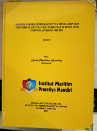Image of Analisis Laporan Keuangan Untuk Menilai Kinerja Perusahaan Ciputra Yang Terdaftar Di Bursa Efek Indonesia Periode 2019-2023