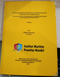 Image of Pengaruh Struktur Modal Dan Profitabilitas Terhadap Nilai Perusahaan (Studi pada perusahaan manufaktur sektor industri barang konsumsi yang terhadap di BEI tahun 2019-2023)