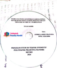 Image of Pembuatan Panel Kelistrikan Akrilik Sepeda Motor Honda Sebagai Media Praktik Jurusan TBSM SMK MA'ARIF NU  1 Purbolinggo